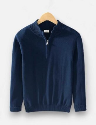 Autumn half zipper cotton sweater