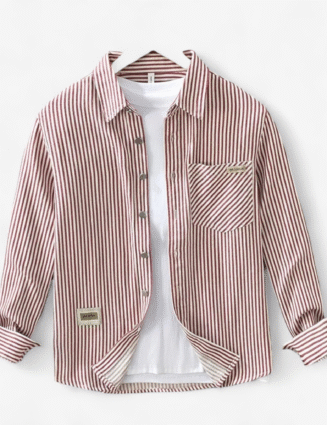 Stripes pattern cotton shirt comfortable