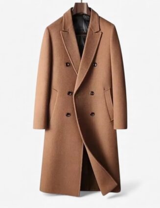 Double breasted woolen winter coat