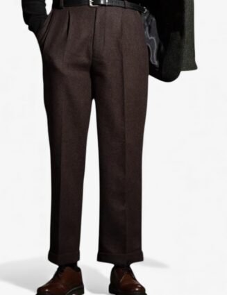 Hollywood waist straight-leg long pants