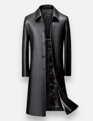 PU Leather french coat