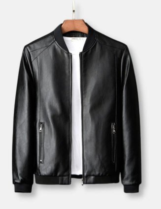Antonios Leather Baseball Jacket