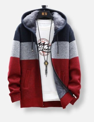 Antonios Autumn Hooded Patchwork Jacket